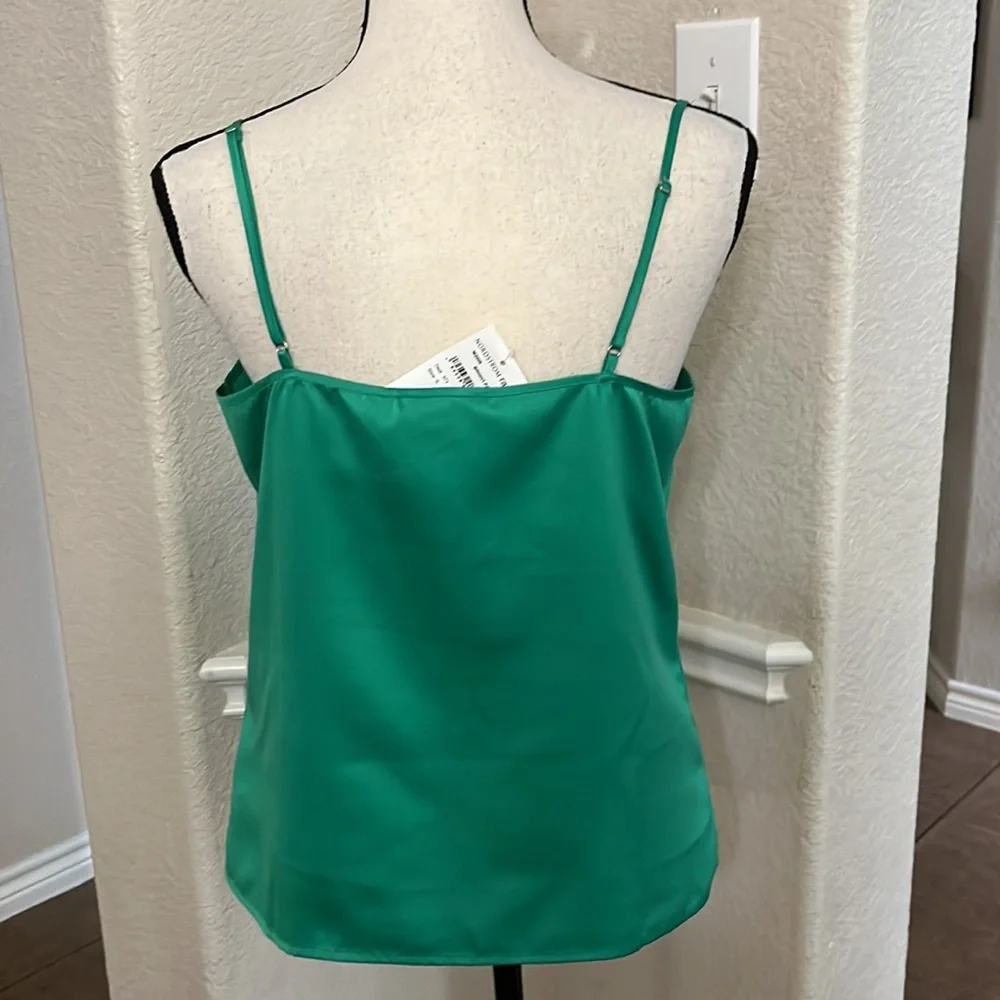 NWT J. Crew silky green (bright patina) cami top Size S